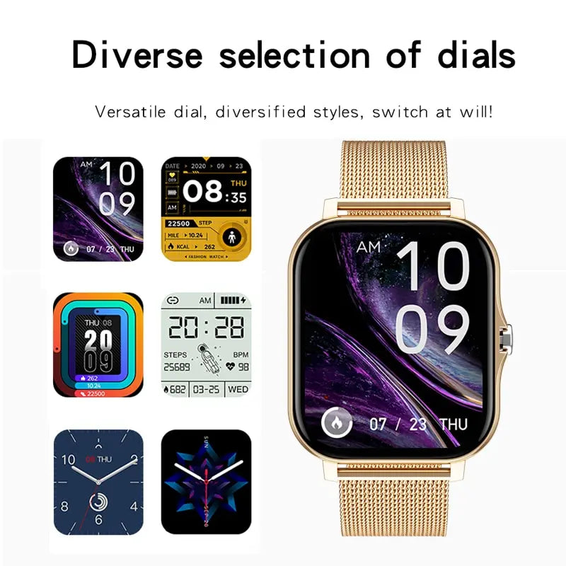 Smart Watch For Men Women Gift Full Touch Screen Sports Fitness Watches Bluetooth Calls Digital Smartwatch