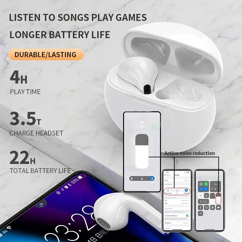 Air Pro 6 TWS Wireless Bluetooth Earphones